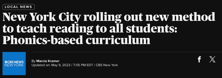 New York City rolling out new method to teach reading to all students: Phonics-based curriculum